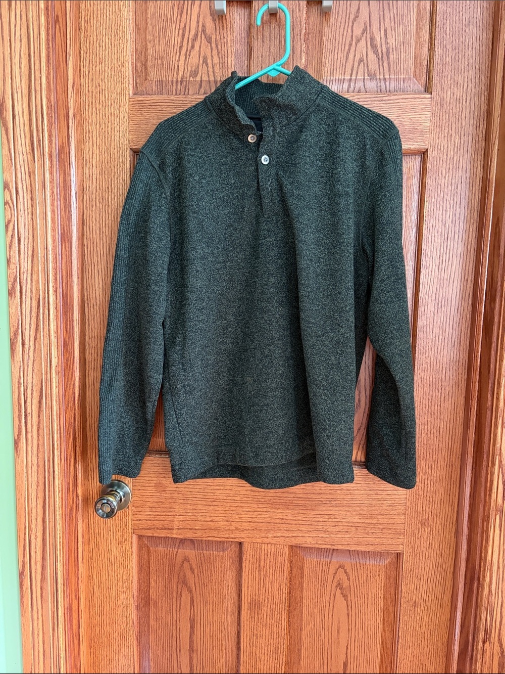 Van Heusen Dark Green Mock Neck Sweater